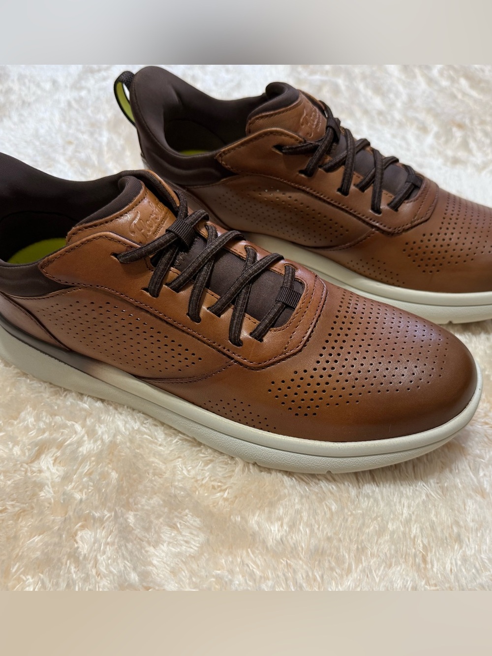 New Florsheim Brown Leather Casual Sneakers